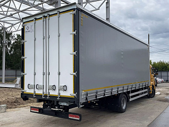Тентованный (шторно-бортовой) еврофургон 4388-010-69 на шасси КАМАЗ 4308 длина борта 8500 мм (54 м3)