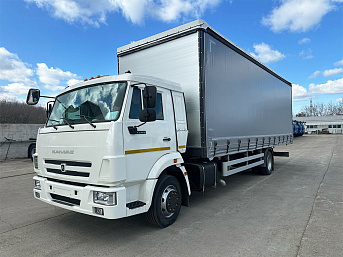 Тентованный (шторный) еврофургон на шасси КАМАЗ 4308 длина борта 8140 мм (51м3) (ЕВРО 5) новый