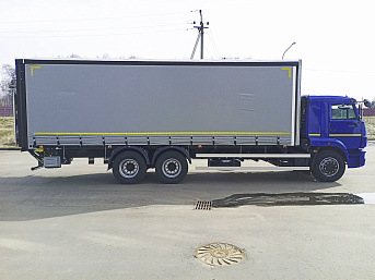 Тентованный (шторно-бортовой) еврофургон на шасси КАМАЗ 65117-3010-48 (ЕВРО 5) новый