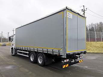 Тентованный (шторно-бортовой) еврофургон 4389B2-001-49 на шасси КАМАЗ 65658 (ЕВРО 5) новый