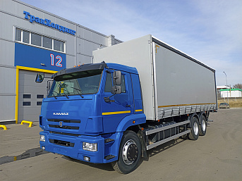 Тентованный (шторно-бортовой) еврофургон на шасси КАМАЗ 65117-3010-48 (ЕВРО 5) новый
