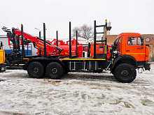 Сортиментовоз на платформе Стандарт с ГМУ VM10L74 (Велмаш ВМ10-74) на шасси КАМАЗ 43118 (ЕВРО 2) новый