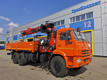 Бортовой КАМАЗ 43118 с КМУ Kanglim KS2056H с буром (ЕВРО 5) новый