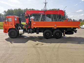 Бортовой КАМАЗ 43118 с КМУ Kanglim KS2056H с буром (ЕВРО 5) новый