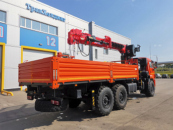 Бортовой КАМАЗ 43118 с КМУ Kanglim KS2056H с буром (ЕВРО 5) новый
