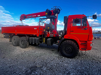 Бортовой КАМАЗ 43118 с КМУ Kanglim KS2056H (ЕВРО 5) новый