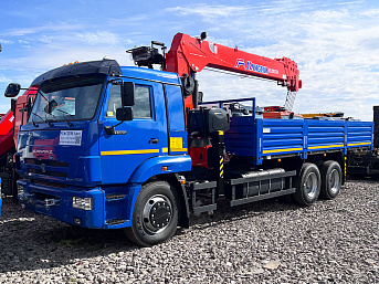 Бортовой КАМАЗ 65117 с КМУ Kanglim KS2057H (ЕВРО 5) новый