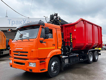 Ломовоз (металловоз) с ГМУ VM10L74M на шасси КАМАЗ 65115 кузов half-pipe ТИТАН (ТоргКомс) (ЕВРО 5) новый