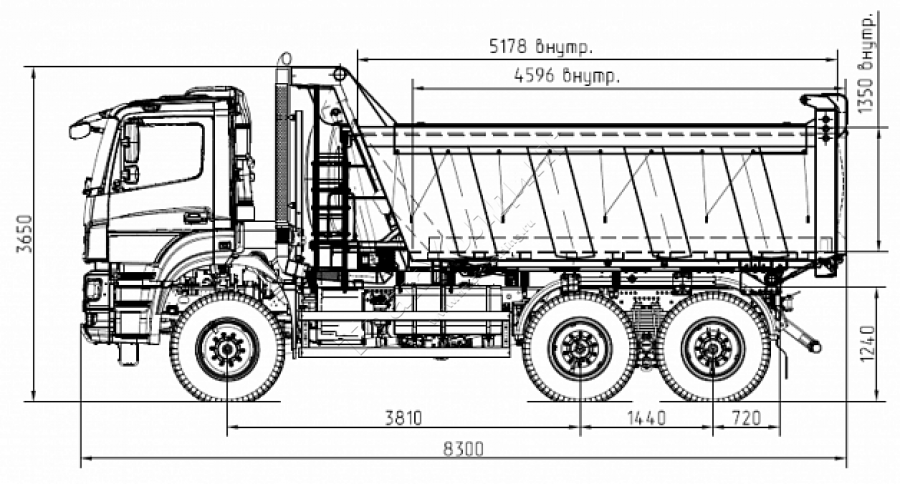 Самосвал КАМАЗ 65802-153001-87 кузов БЕЦЕМА (ЕВРО 5) новый