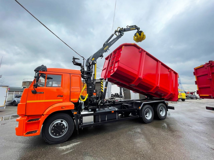 Ломовоз (металловоз) с ГМУ VM10L74M на шасси КАМАЗ 65115 кузов half-pipe ТИТАН (ТоргКомс) (ЕВРО 5) новый