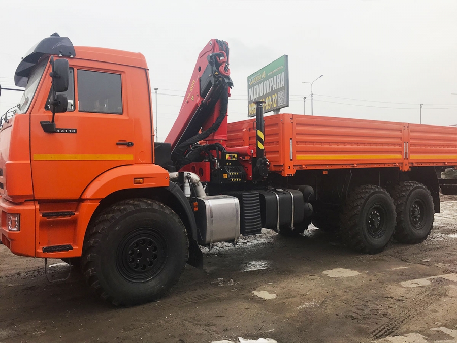 Бортовой КАМАЗ 43118 с КМУ Palfinger INMAN IM 150N (ЕВРО 5) новый