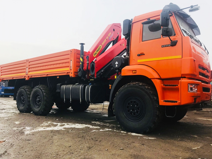 Бортовой КАМАЗ 43118 с КМУ Palfinger INMAN IM 150N (ЕВРО 5) новый