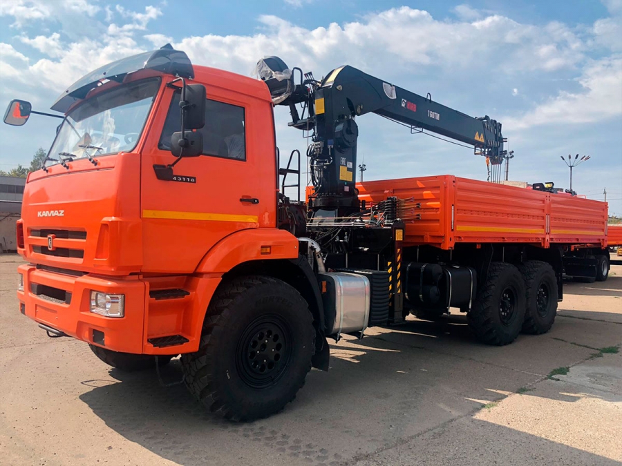 Бортовой КАМАЗ 43118 с КМУ HIAB 160 TM-6 (ЕВРО 5) новый