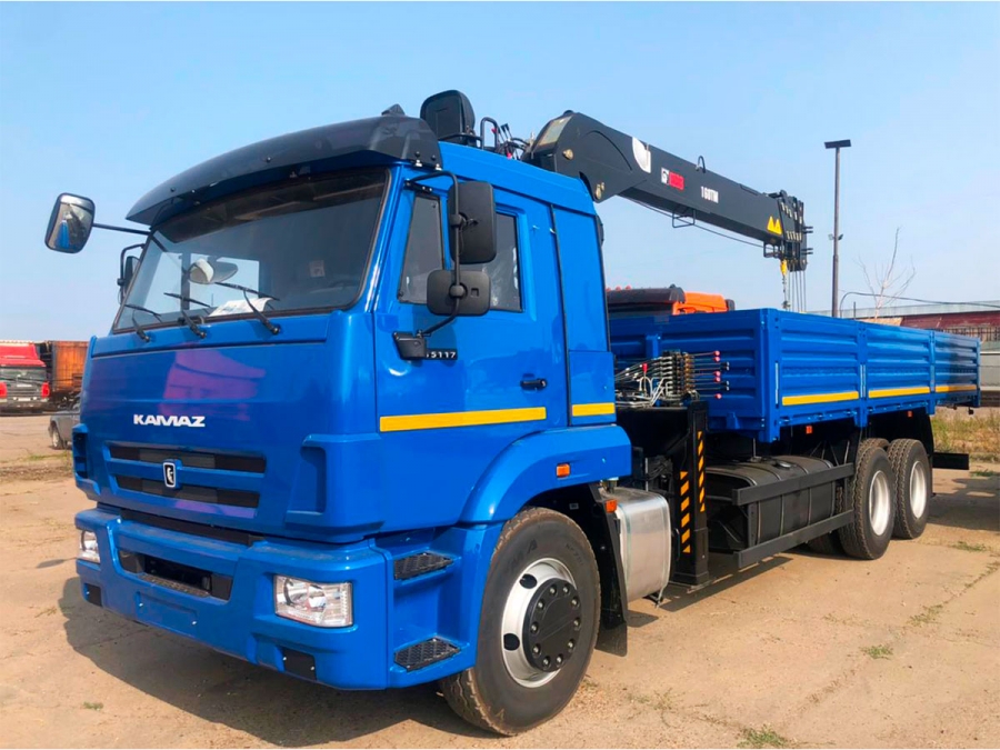 Бортовой КАМАЗ 65117 с КМУ HIAB 160TM-6 (ЕВРО 5) новый