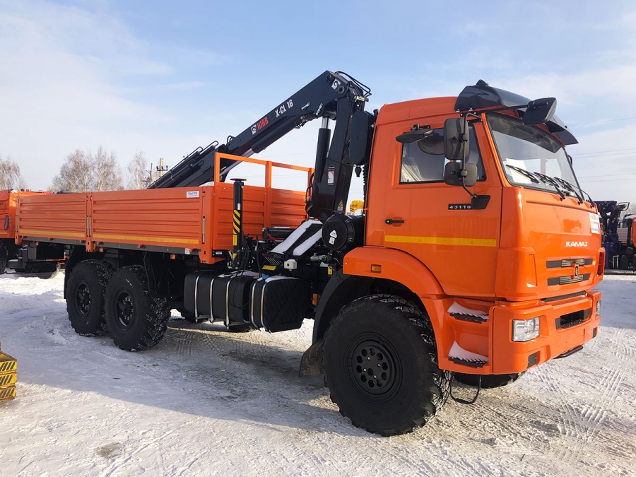 Бортовой КАМАЗ 43118 с КМУ HIAB X-CL 16B-3 (ЕВРО 5) новый