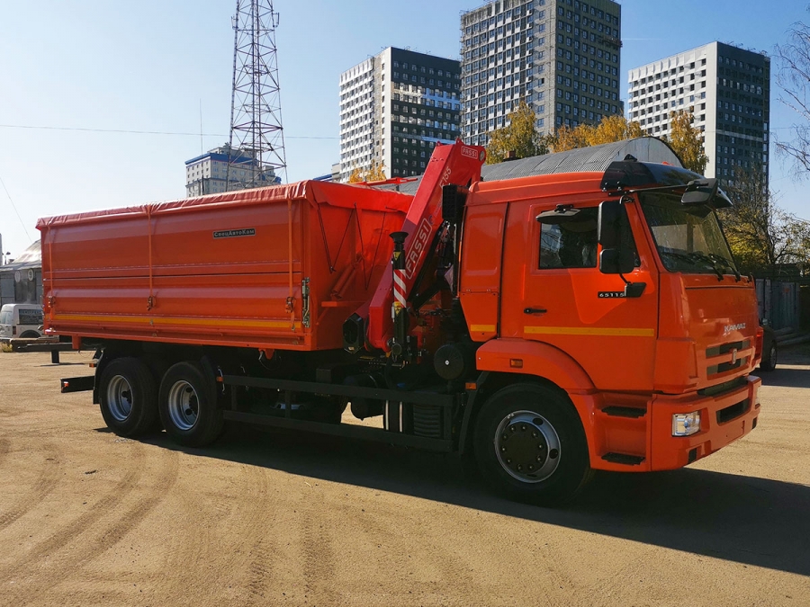 Самосвал КАМАЗ 65115 с КМУ FASSI F155A.0.22