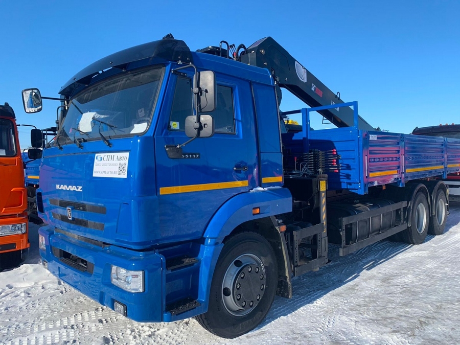 Бортовой КАМАЗ 65117 с КМУ HIAB 190TM-6 (ЕВРО 5) новый