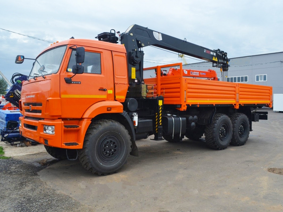 Бортовой КАМАЗ 43118 с КМУ HIAB 190TM-6 (ЕВРО 5) новый