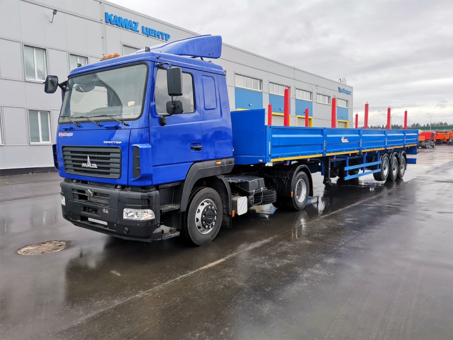 Полуприцеп бортовой ЧМЗАП 9906.4 П34-01 (с кониками и фитингами) новый