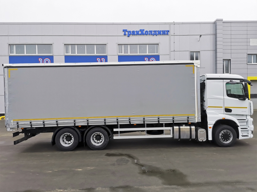 Тентованный (шторно-бортовой) еврофургон 4389B2-001-49 на шасси КАМАЗ 65658 (ЕВРО 5) новый