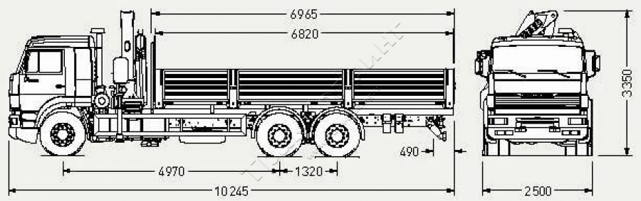 Бортовой КАМАЗ 65117 с КМУ FASSI F155A.0.22 (ЕВРО 5) новый