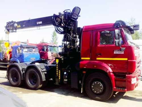 Седельный тягач КАМАЗ 65116 с КМУ HIAB 190TM-6 (ЕВРО 5) новый