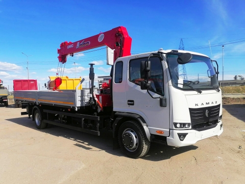 Бортовой автомобиль КАМАЗ 43082 КОМПАС 12 с КМУ UNIC URV-554 (ЕВРО 5) новый