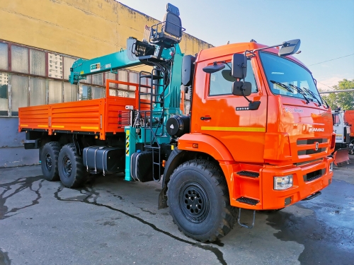 Бортовой КАМАЗ 43118 с КМУ HKTC HLC-8016 (ЕВРО 5) новый