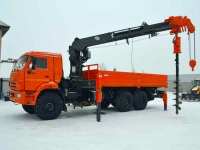 Бортовой КАМАЗ 43118 с КМУ HIAB 190T с буром (ЕВРО 5) новый