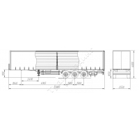 Тентованный шторный полуприцеп МАНАК-АВТО 946832 (внутренний объем 97 м³)