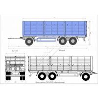 Прицеп бортовой НЕФАЗ 8332-04 зерновоз